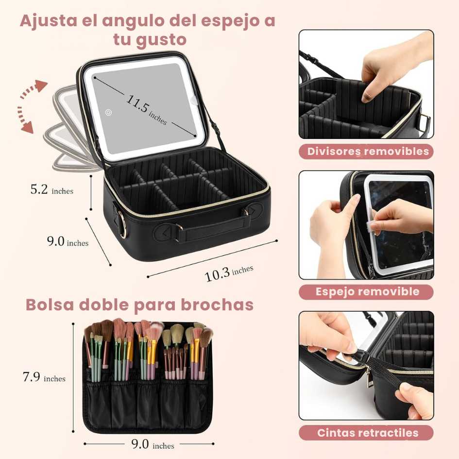 BellaGlow - Cosmetiquera LED