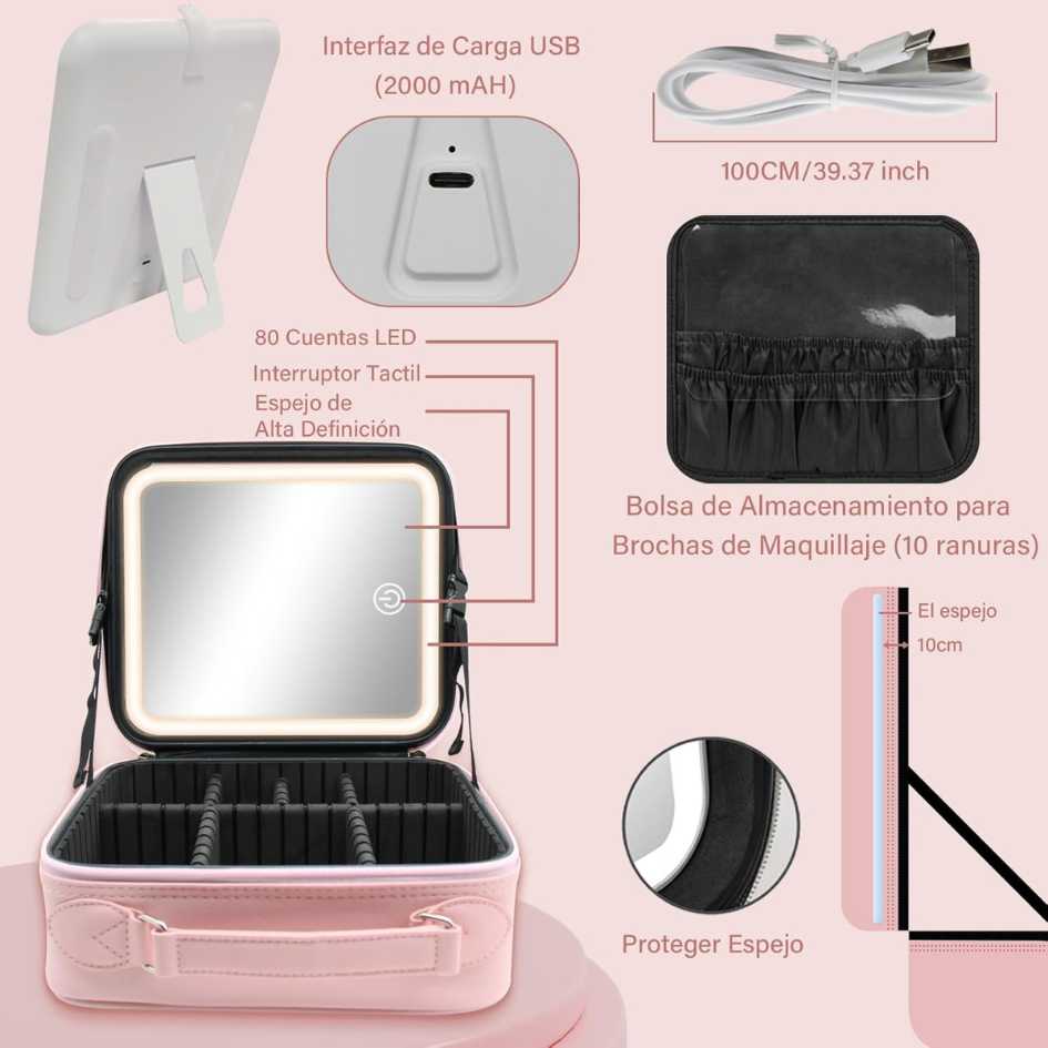 BellaGlow - Cosmetiquera LED